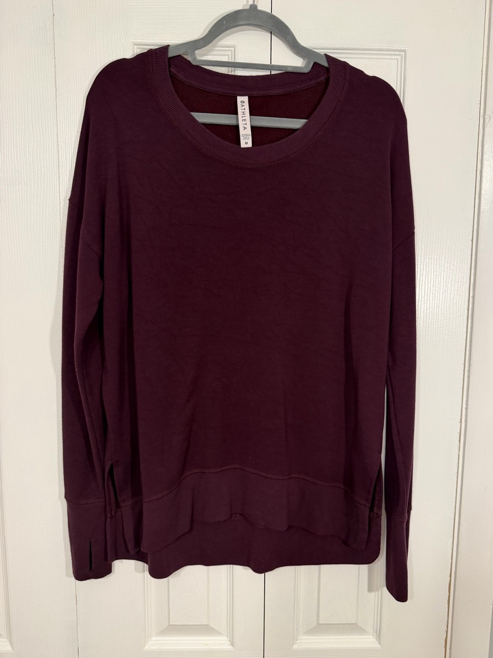 Athleta Crewneck Sweatshirt Size M Burgundy